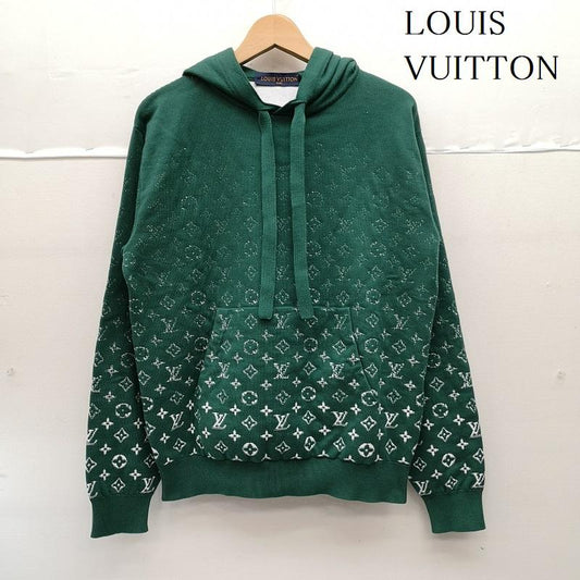 ルイヴィトン LOUIS VUITTON パーカー 長袖 23AW RM232Q USO HNN45W モノグラム グラディエント ニット パーカー XS 緑 / グリーン / green メンズ USED 古着 中古 50150093