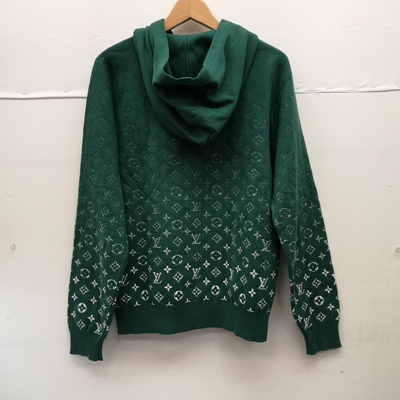 ルイヴィトン LOUIS VUITTON パーカー 長袖 23AW RM232Q USO HNN45W モノグラム グラディエント ニット パーカー XS 緑 / グリーン / green メンズ USED 古着 中古 50150093