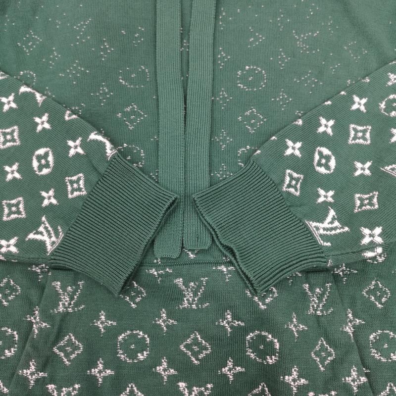 ルイヴィトン LOUIS VUITTON パーカー 長袖 23AW RM232Q USO HNN45W モノグラム グラディエント ニット パーカー XS 緑 / グリーン / green メンズ USED 古着 中古 50150093