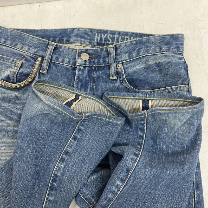 ヒステリックグラマー HYSTERIC GLAMOUR パンツ デニム、ジーンズ SP加工 スリムストレート スタッズ デニムパンツ 02213AP13 30インチ メンズ USED 古着 中古 50150105