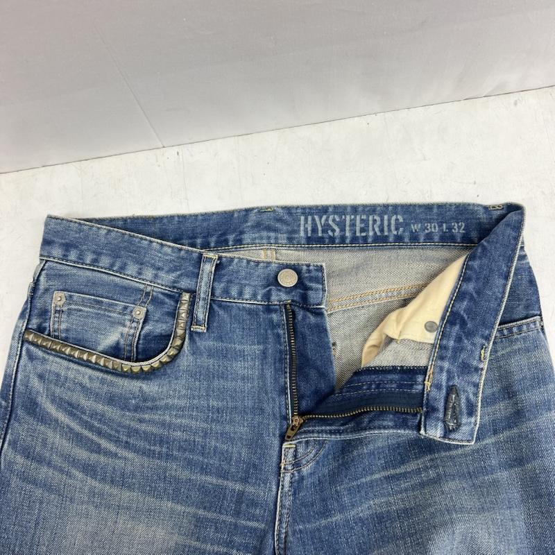 ヒステリックグラマー HYSTERIC GLAMOUR パンツ デニム、ジーンズ SP加工 スリムストレート スタッズ デニムパンツ 02213AP13 30インチ メンズ USED 古着 中古 50150105