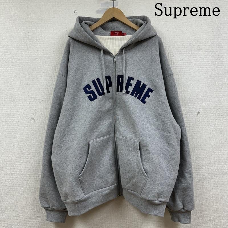シュプリーム Supreme パーカー 長袖 24AW Arc Thermal Lined Zip Up Hooded 裏地 サーマル アーチ ロゴ ジップ パーカー XXL 灰 / グレー / gray メンズ USED 古着 中古 50150134
