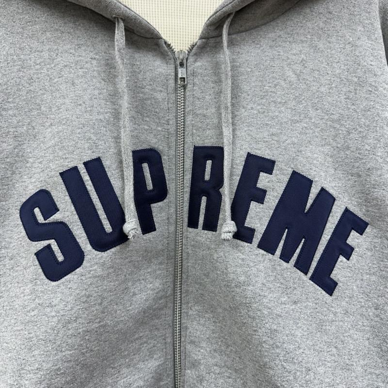 シュプリーム Supreme パーカー 長袖 24AW Arc Thermal Lined Zip Up Hooded 裏地 サーマル アーチ ロゴ ジップ パーカー XXL 灰 / グレー / gray メンズ USED 古着 中古 50150134