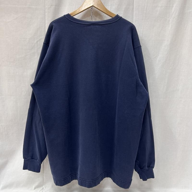 チャンピオン Champion トレーナー 長袖 90s スウェット ビックロゴ 刺繍 メキシコ製 ネイビー XX LARGE XXL ワンポイント X 刺繍 紺 / ネイビー / navy メンズ USED 古着 中古 50150151