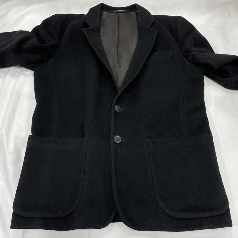 アニエス・ベー agnes b. ジャケット、上着 ジャケット、ブレザー homme オム ウール カシミヤ テーラード ジャケット 毛の中のラム コート フランス製 50 無地 黒 / ブラック / black メンズ USED 古着 中古 50150166