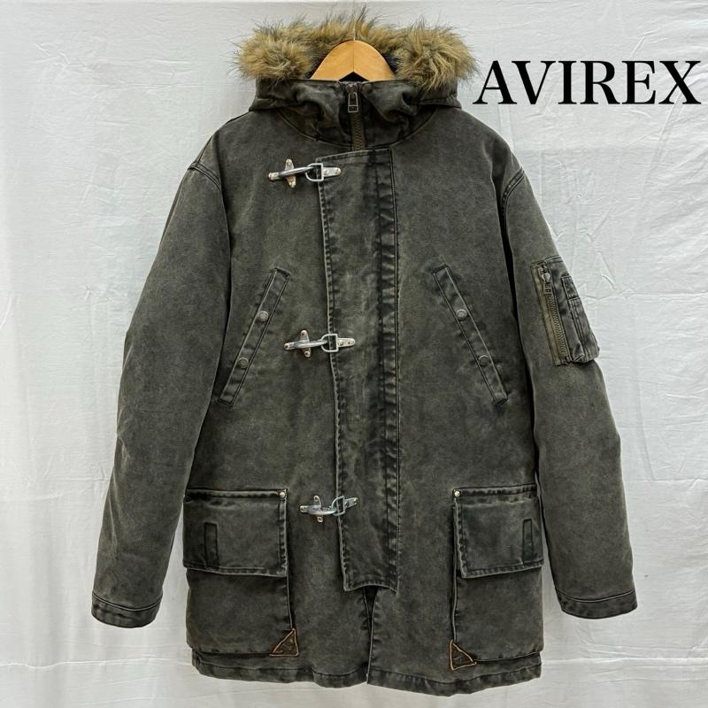アヴィレックス AVIREX コート コート一般 OFFICERS UNIFORM ファイヤーマン モッズコート ファー ダウン ライナー付き 612231 L メンズ USED 古着 中古 50150179
