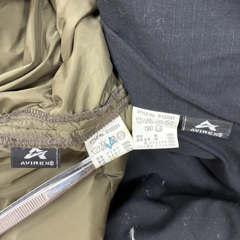 アヴィレックス AVIREX コート コート一般 OFFICERS UNIFORM ファイヤーマン モッズコート ファー ダウン ライナー付き 612231 L メンズ USED 古着 中古 50150179