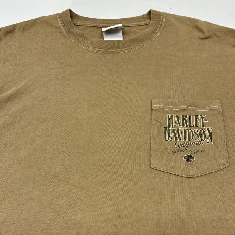 ハーレーダビッドソン Harley-Davidson Tシャツ 長袖 Hanes 2010 ロングスリーブ ポケット Tシャツ 4面 プリント L メンズ USED 古着 中古 50150186