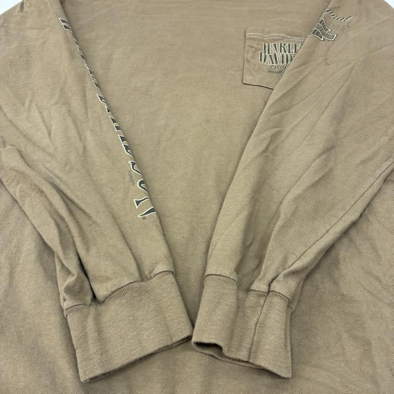 ハーレーダビッドソン Harley-Davidson Tシャツ 長袖 Hanes 2010 ロングスリーブ ポケット Tシャツ 4面 プリント L メンズ USED 古着 中古 50150186