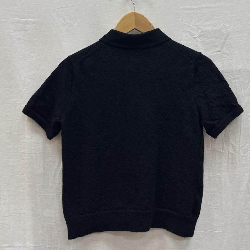 コムデギャルソン COMME des GARCONS ポロシャツ 半袖 AD2023/8 AX-N094 PLAY プレイ ハートロゴ ウール ニット ポロシャツ L 黒 / ブラック / black メンズ USED 古着 中古 50150191