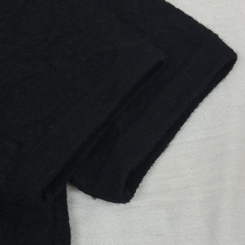 コムデギャルソン COMME des GARCONS ポロシャツ 半袖 AD2023/8 AX-N094 PLAY プレイ ハートロゴ ウール ニット ポロシャツ L 黒 / ブラック / black メンズ USED 古着 中古 50150191