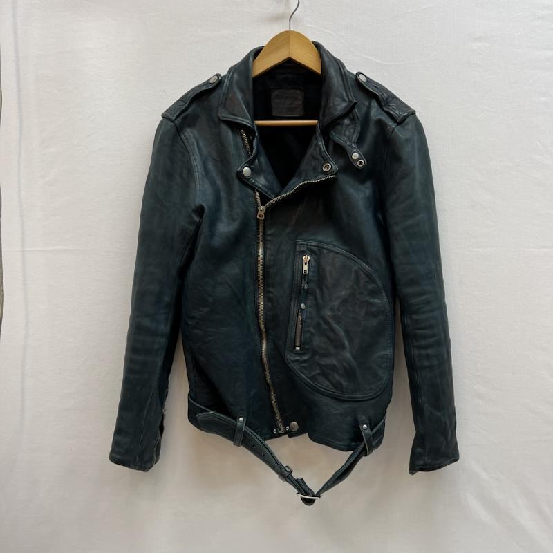バックラッシュ BACKLASH ジャケット、上着 ライダース × LIST リスト カウハイド レザー ライダースジャケット 38 紺 / ネイビー / navy メンズ USED 古着 中古 50150224