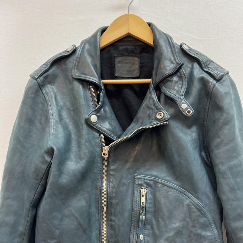 バックラッシュ BACKLASH ジャケット、上着 ライダース × LIST リスト カウハイド レザー ライダースジャケット 38 紺 / ネイビー / navy メンズ USED 古着 中古 50150224