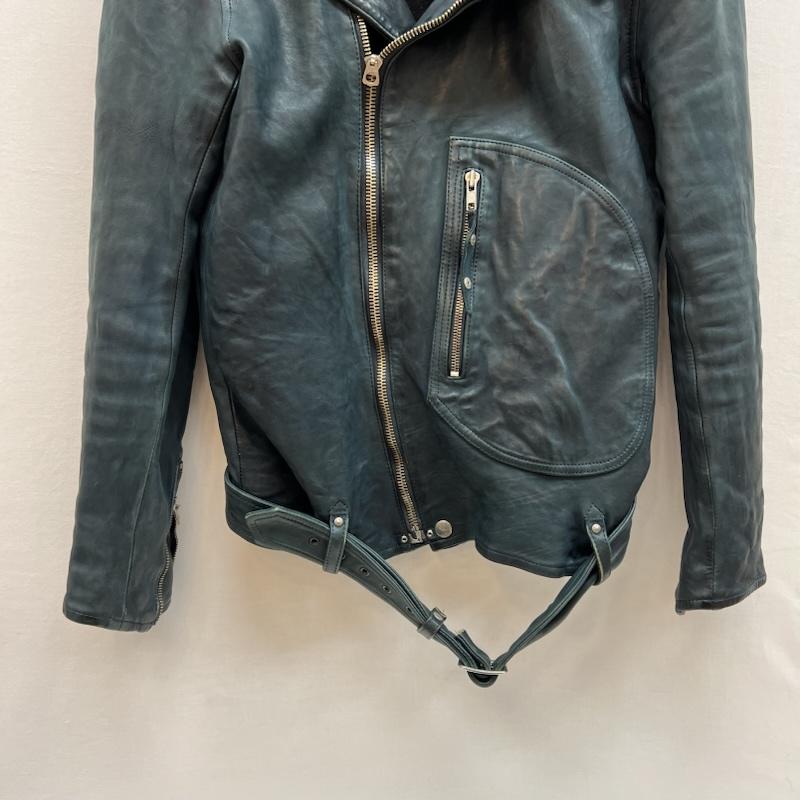 バックラッシュ BACKLASH ジャケット、上着 ライダース × LIST リスト カウハイド レザー ライダースジャケット 38 紺 / ネイビー / navy メンズ USED 古着 中古 50150224