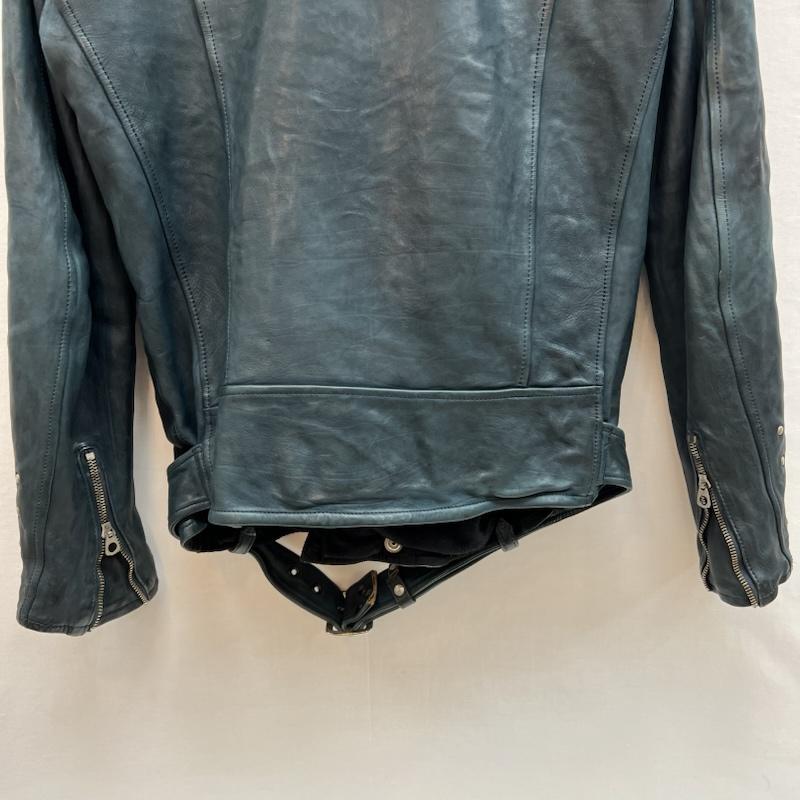 バックラッシュ BACKLASH ジャケット、上着 ライダース × LIST リスト カウハイド レザー ライダースジャケット 38 紺 / ネイビー / navy メンズ USED 古着 中古 50150224