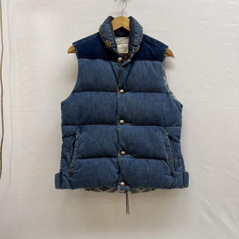 レミ レリーフ REMI RELIEF ジャケット、上着 ダウンベスト フラワースタッズ インディゴ デニム ダウンベスト コンチョボタン S インディゴ / インディゴ / Indigo メンズ USED 古着 中古 50150226