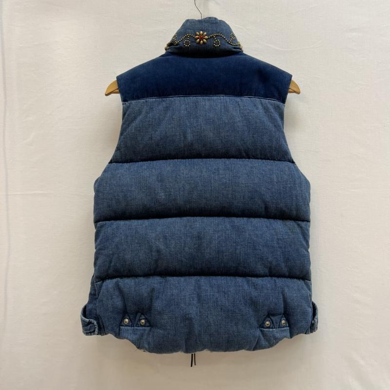 レミ レリーフ REMI RELIEF ジャケット、上着 ダウンベスト フラワースタッズ インディゴ デニム ダウンベスト コンチョボタン S インディゴ / インディゴ / Indigo メンズ USED 古着 中古 50150226