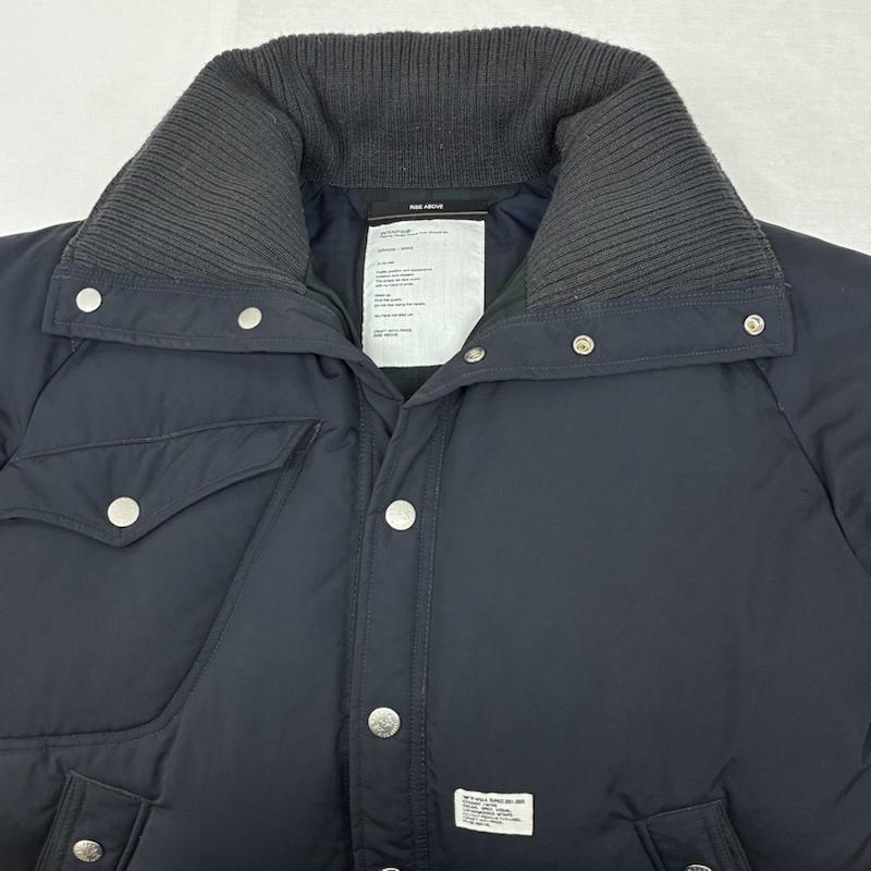 ダブルタップス WTAPS ジャケット、上着 ダウンジャケット 102GWDT-JKM01 ROKUDENASHI期 ナイロン ダウン ジャケット スタンドカラー - 紺 / ネイビー / navy メンズ USED 古着 中古 50150244