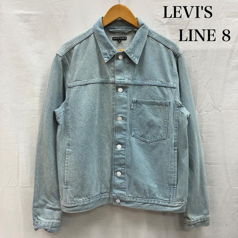 リーバイス Levi s ジャケット、上着 ジャンパー、ブルゾン LINE8 アシンメトリー 切替 トラッカー デニムジャケット M メンズ USED 古着 中古 50150246