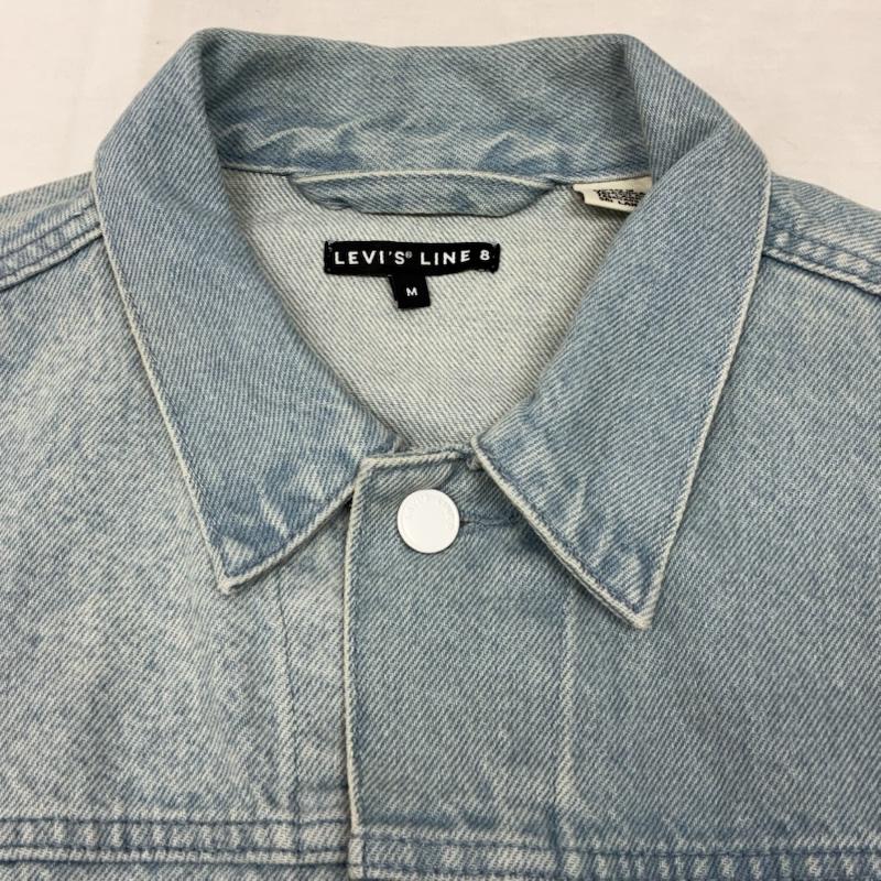 リーバイス Levi s ジャケット、上着 ジャンパー、ブルゾン LINE8 アシンメトリー 切替 トラッカー デニムジャケット M メンズ USED 古着 中古 50150246