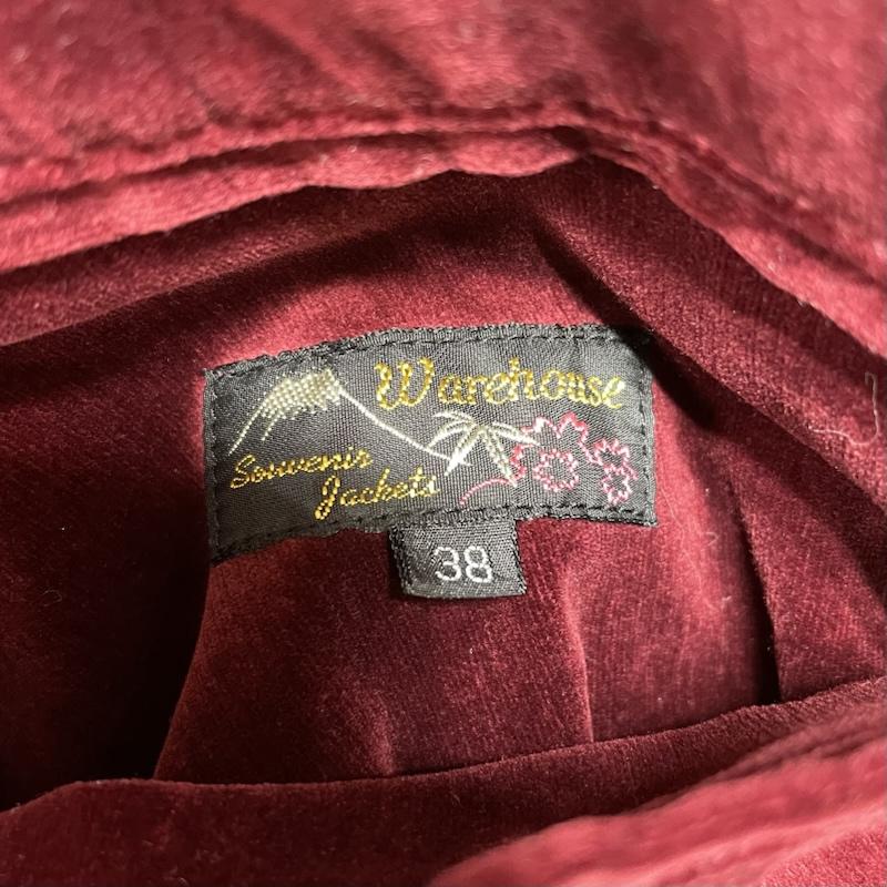 ウエアハウス WAREHOUSE ジャケット、上着 ジャンパー、ブルゾン 別珍 サテンキルト リバーシブル スカジャン 五重塔 金龍 刺繍 36 36 刺繍 えんじ / ワインレッド / dark red X 金 / ゴールド / gold color メンズ USED 古着 中古 50150257