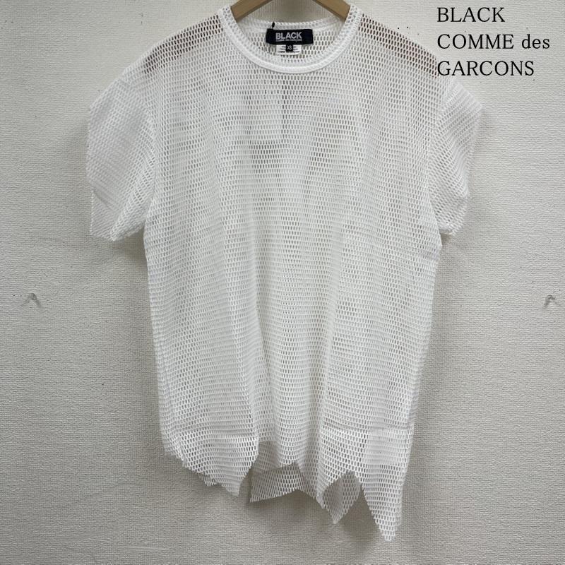 ブラックコムデギャルソン BLACK COMME des GARCONS Tシャツ 半袖 23SS 変形 メッシュ クルーネック Tシャツ 1K-T002 XS 白 / ホワイト / white メンズ USED 古着 中古 50150267