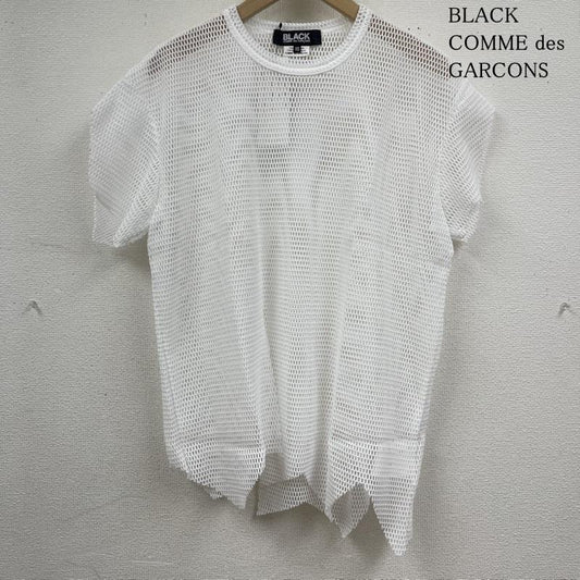 ブラックコムデギャルソン BLACK COMME des GARCONS Tシャツ 半袖 23SS 変形 メッシュ クルーネック Tシャツ 1K-T002 XS 白 / ホワイト / white メンズ USED 古着 中古 50150267