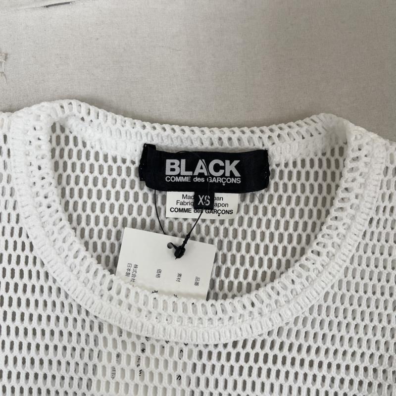 ブラックコムデギャルソン BLACK COMME des GARCONS Tシャツ 半袖 23SS 変形 メッシュ クルーネック Tシャツ 1K-T002 XS 白 / ホワイト / white メンズ USED 古着 中古 50150267