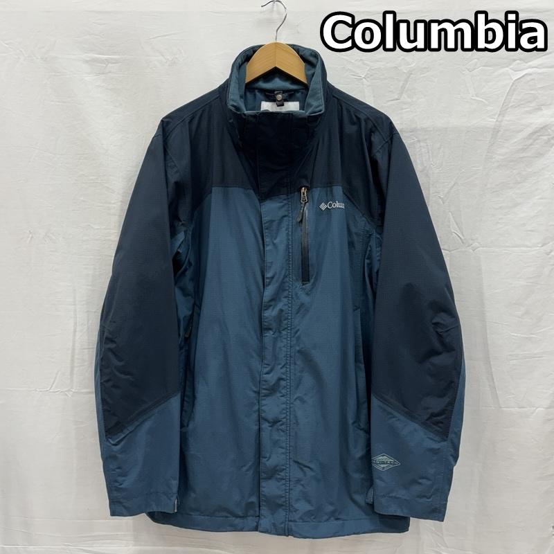 コロンビア Columbia ジャケット、上着 ジャンパー、ブルゾン WM1069 OMNI TECH オムニテック スタンドカラー ナイロン ジャケット M メンズ USED 古着 中古 50150278