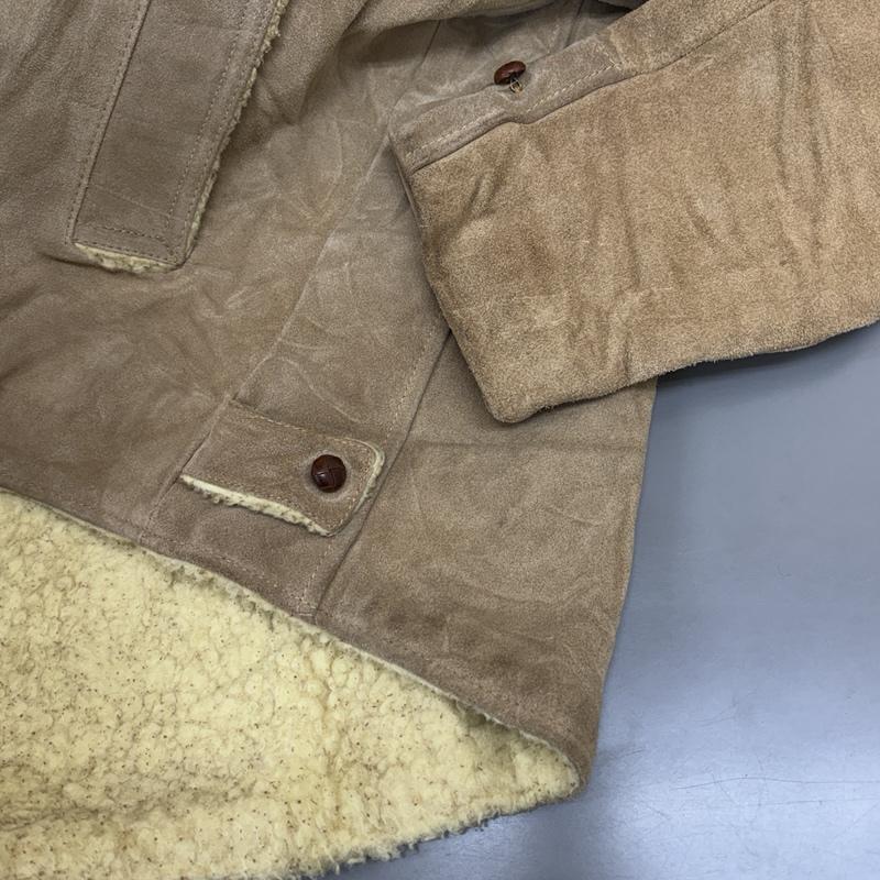 シアーズ SEARS ジャケット、上着 レザージャケット 70年代 ビンテージ スエードレザー 裏ボア ランチ ジャケット くるみボタン 70s VINTAGE 40 メンズ USED 古着 中古 50150294
