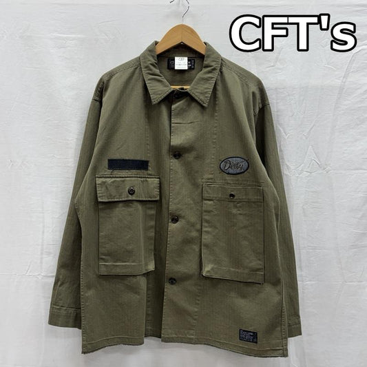 古着 USED ジャケット、上着 ジャンパー、ブルゾン CFT S シーエフティーズ HBT ヘリンボーン ビンテージデザイン シャツ ジャケット M メンズ USED 古着 中古 50150298