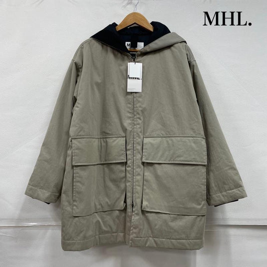 エムエイチエル MHL. ジャケット、上着 ジャンパー、ブルゾン 23AW ミリタリー コットン ナイロン キャンバス コート ユニセックス フーデッド ジャケット S 無地 メンズ USED 古着 中古 50150305