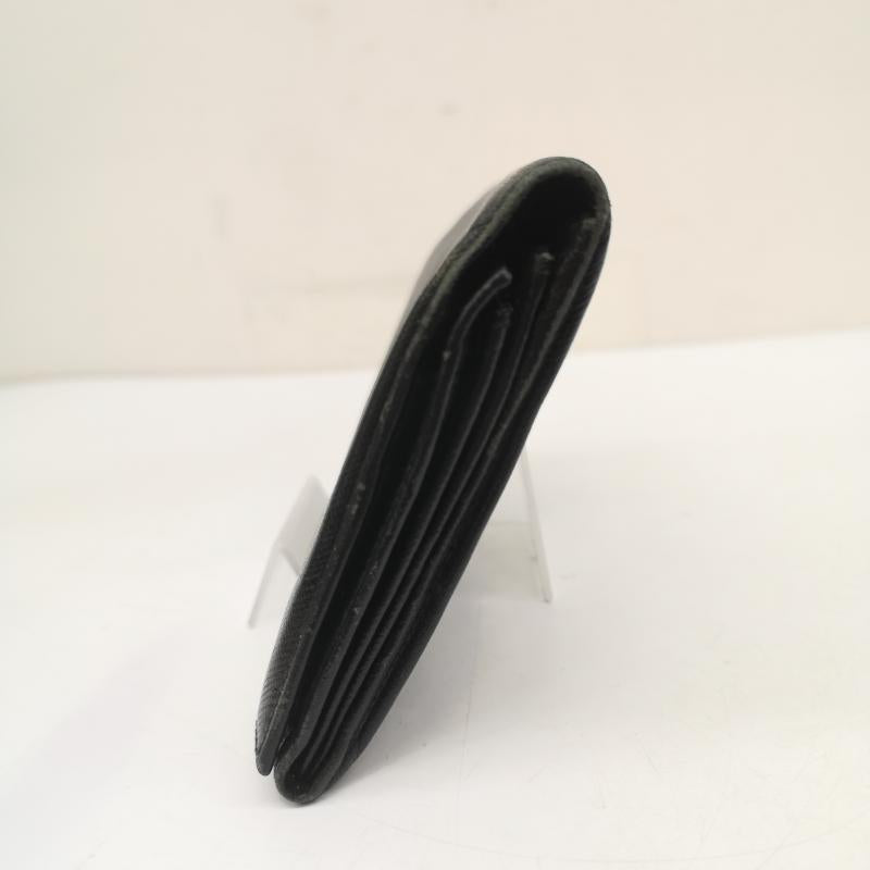 プラダ PRADA 財布 長財布 長財布 二つ折り サフィアーノレザー トライアングル 三角 ロゴ - 黒 / ブラック / black レディース USED 古着 中古 50150307