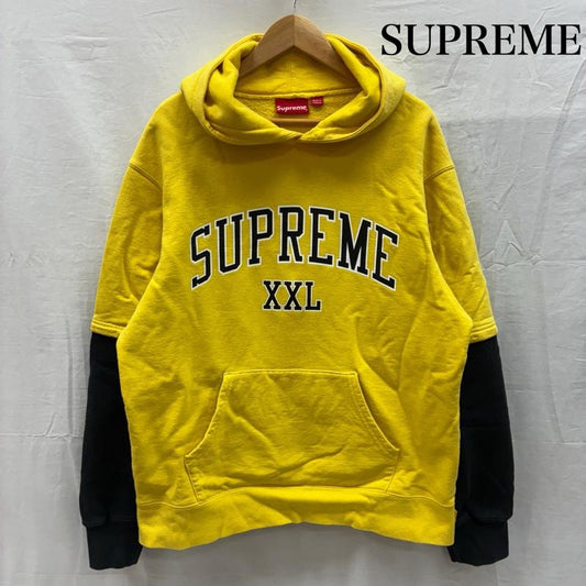 シュプリーム Supreme パーカー 長袖 20ss XXL Hooded Sweatshirt アーチロゴ プルオーバー スウェット パーカー M ロゴ、文字 黒 / ブラック / black X 黄 / イエロー / yellow メンズ USED 古着 中古 50150312