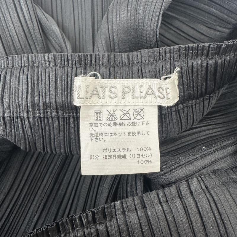 プリーツプリーズ PLEATS PLEASE スカート ひざ丈スカート ISSEY MIYAKE サイド ライン プリーツ スカート PP01-JG722 5 黒 / ブラック / black レディース USED 古着 中古 50150325