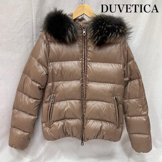 デュベティカ DUVETICA ジャケット、上着 ダウンジャケット ADHARA アダラ ファー付き ベージュ サイズ42 42 無地 ベージュ / ベージュ / beige レディース USED 古着 中古 50150350