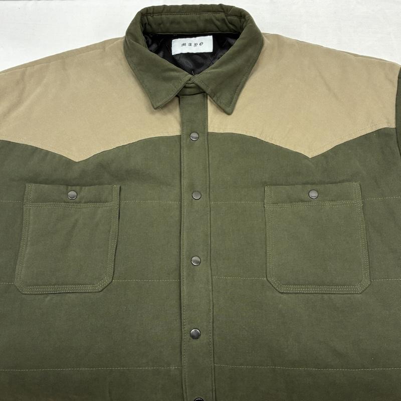 古着 USED ジャケット、上着 ジャンパー、ブルゾン MAYO メイヨー Embroidery Maria Shirt Jacket 22MY-SHJK2201 L ロゴ、文字 X 刺繍 メンズ USED 古着 中古 50150356