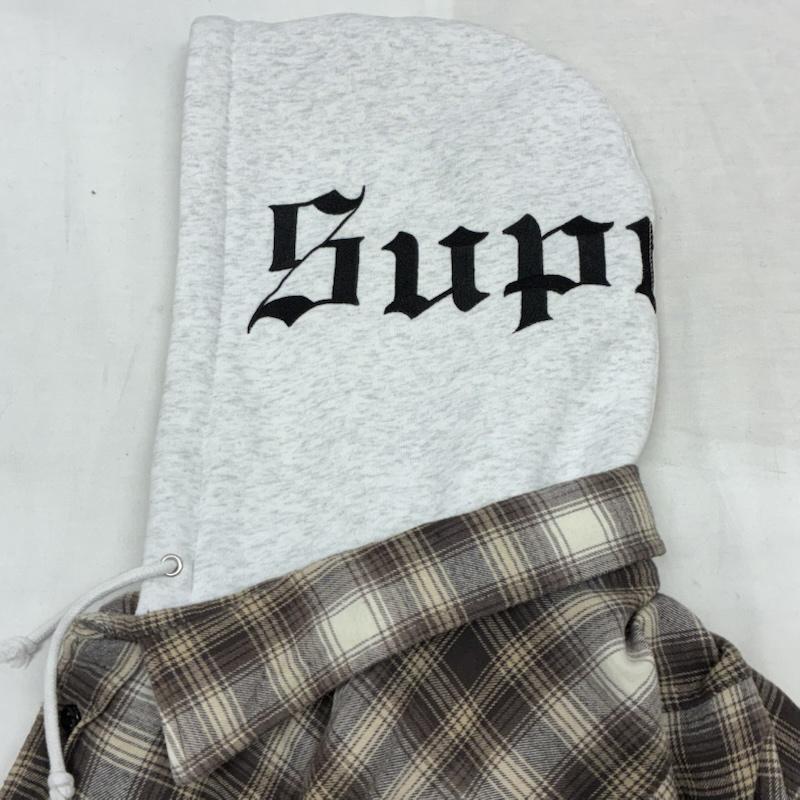 シュプリーム Supreme パーカー 長袖 21AW Hooded Flannel Zip Up Shirt ジップアップ パーカー チェック シャツ L チェック X ロゴ、文字 X 刺繍 メンズ USED 古着 中古 50150359