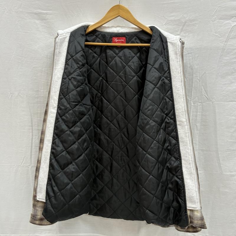 シュプリーム Supreme パーカー 長袖 21AW Hooded Flannel Zip Up Shirt ジップアップ パーカー チェック シャツ L チェック X ロゴ、文字 X 刺繍 メンズ USED 古着 中古 50150359