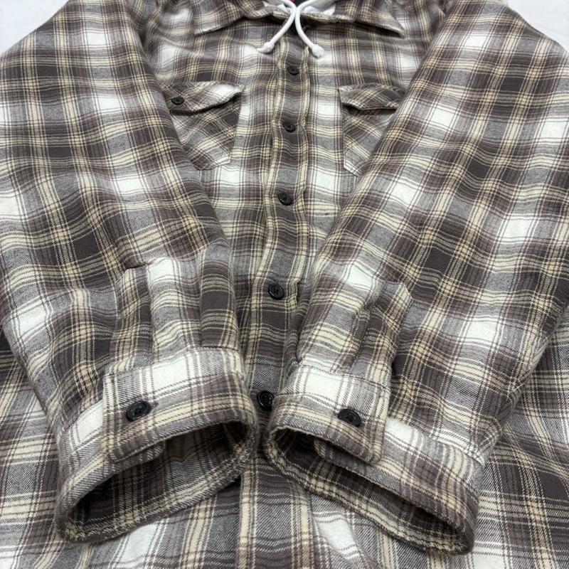 シュプリーム Supreme パーカー 長袖 21AW Hooded Flannel Zip Up Shirt ジップアップ パーカー チェック シャツ L チェック X ロゴ、文字 X 刺繍 メンズ USED 古着 中古 50150359