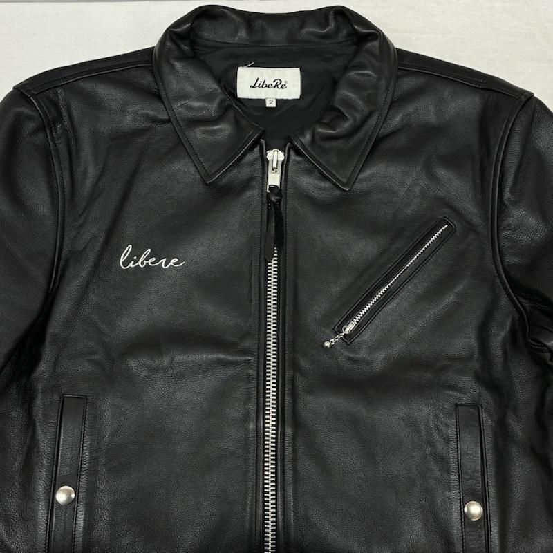 古着 USED ジャケット、上着 レザージャケット LIBERE リべーレ STANDARD LEATHER SINGLE RIDER JACKET シングル レザージャケット 2 ロゴ、文字 X 刺繍 黒 / ブラック / black メンズ USED 古着 中古 50150361