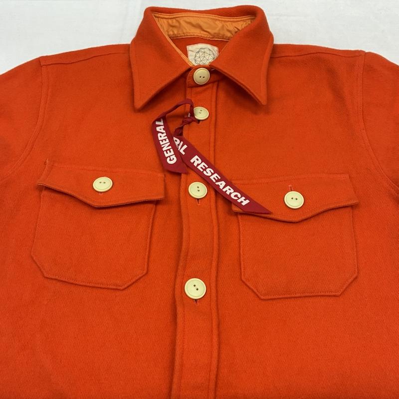 ジェネラルリサーチ GENERAL RESEARCH シャツ、ブラウス 長袖 00s ウール CPO シャツ ジャケット アーカイブ M 橙 / オレンジ / orange メンズ USED 古着 中古 50150363