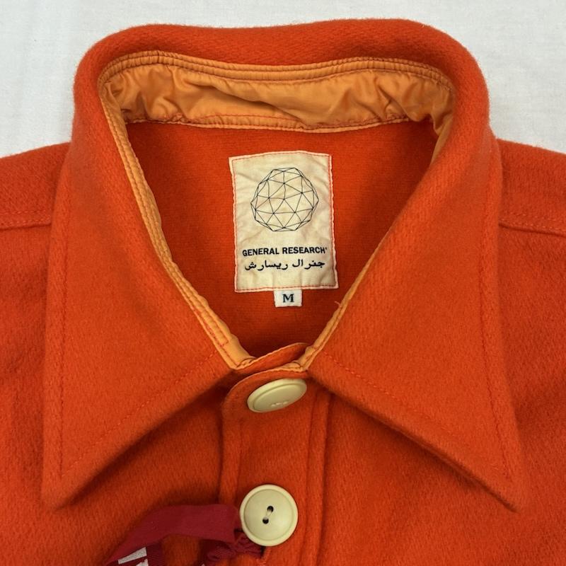 ジェネラルリサーチ GENERAL RESEARCH シャツ、ブラウス 長袖 00s ウール CPO シャツ ジャケット アーカイブ M 橙 / オレンジ / orange メンズ USED 古着 中古 50150363