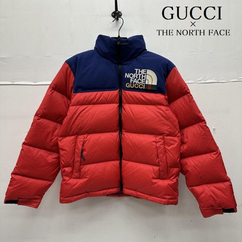 グッチ GUCCI ジャケット、上着 ダウンジャケット 21AW THE NORTH FACE ダウン ジャケット 663733 S 赤 / レッド / red X 青 / ブルー / blue メンズ USED 古着 中古 50150371