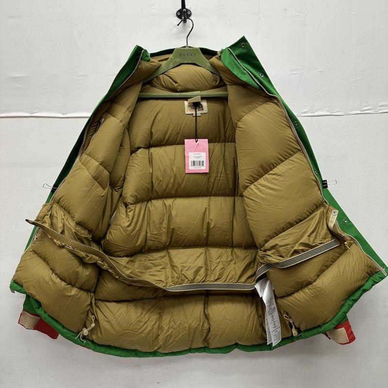 グッチ GUCCI ジャケット、上着 ダウンジャケット THE NORTH FACE マウンテンガイド ダウン ジャケット 663758 XLX45 XL 緑 / グリーン / green X 赤 / レッド / red メンズ USED 古着 中古 50150372