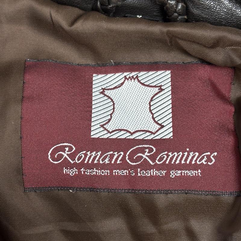 古着 USED ジャケット、上着 レザージャケット Roman Rominas スムース ヌバック レザー 切替し スタンドカラー ミドル丈 コート L メンズ USED 古着 中古 50150373