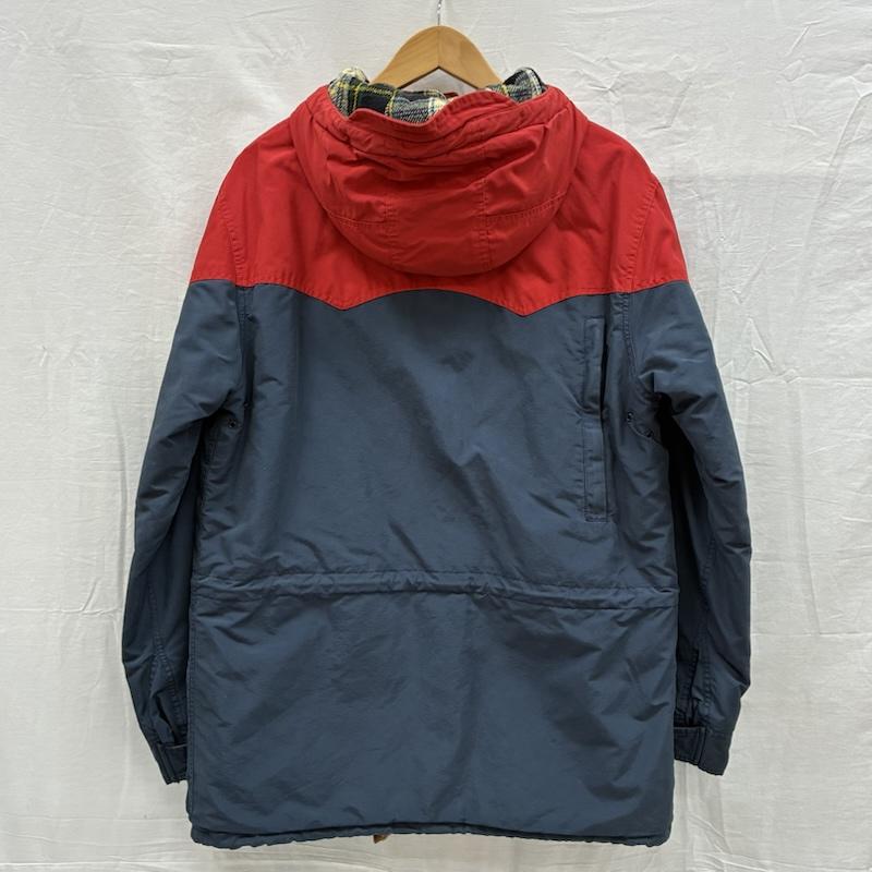 ポロバイラルフローレン Polo by RALPH LAUREN ジャケット、上着 ジャンパー、ブルゾン 90s チェック ライナー ツートン マウンテン パーカー 60/40クロス S ワンポイント X ロゴ、文字 X チェック 紺 / ネイビー / navy X 赤 / レッド / red メンズ USED 古着 中古 50150376
