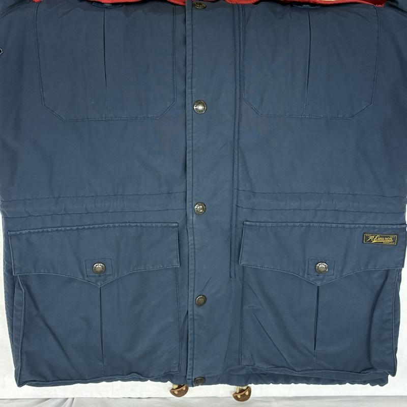 ポロバイラルフローレン Polo by RALPH LAUREN ジャケット、上着 ジャンパー、ブルゾン 90s チェック ライナー ツートン マウンテン パーカー 60/40クロス S ワンポイント X ロゴ、文字 X チェック 紺 / ネイビー / navy X 赤 / レッド / red メンズ USED 古着 中古 50150376