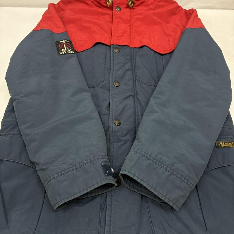ポロバイラルフローレン Polo by RALPH LAUREN ジャケット、上着 ジャンパー、ブルゾン 90s チェック ライナー ツートン マウンテン パーカー 60/40クロス S ワンポイント X ロゴ、文字 X チェック 紺 / ネイビー / navy X 赤 / レッド / red メンズ USED 古着 中古 50150376