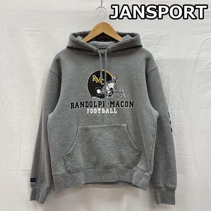 ジャンスポーツ JANSPORT パーカー 長袖 RMC RANDOLPH MACON FOOTBALL ロゴ プルオーバー フーディ スウェット パーカー S 灰 / グレー / gray メンズ USED 古着 中古 50150381